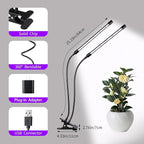 Grow Lights Upgrade 168 LEDs Clip Plant Lights for Indoor Plants, Full Spectrum White+ Red LED Plant Growing Lamps with Flexible Gooseneck, 3/9/12H Timer, 3 Spectral Modes, 10 Dimmable Levels 2 Pack