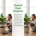 PAGOW 2pcs Plant Protectors from Animals, Breathable Cuttable Plant Pot Soil Cover, Round Flexible Squirrel Guards for Potted Plants Gardening Digging Stopper - Black