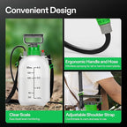 VIVOSUN 1 Gal/4L Pump Sprayer, Garden Water Sprayer for Plants, Weeds & Lawn Care, with 3 Nozzles, 50'' Long Hose & Pressure Relief Valve