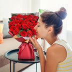 ADDWel 24 Preserved Red Roses Bouquet - Real Roses That Last 3+ Years, Romantic Anniversary & Birthday Gifts for Women, Wife, Girlfriend - Two Dozen Infinity Flowers for Delivery