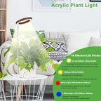 yadoker Plant Grow Light, LED Growing Light with Base Full Spectrum for Indoor Plants,Height Adjustable, Automatic Timer, 5V Low Safe Voltage,Idea for Small Plants