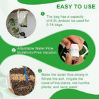 6.5L Plant Self Watering Bag,Automatic Plant Waterer-Dual Water Tube Design, Smart Timer Indoor Plant Watering System, Self-Watering System for Indoor Plants, Auto Watering for Plants
