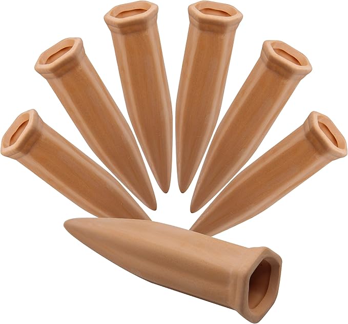 MorTime 8pcs Plant Watering Devices, Plant Waterer Self Watering Terracotta Spikes Automatically Water Your Indoor and Outdoor Plants While On Vacation