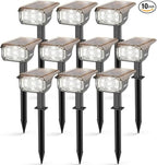LEREKAM Solar Spot Lights,IP65 Waterproof 40 LED's Landscape Spotlights,3 Modes Outdoor Garden Lights, 360 Adjustable Lighting Angle, Solar Powered Wall Lights for Yard Porch 10 Pack