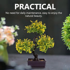 Cabilock Artificial Bonsai Tree Faux Potted Plant Realistic Simulation for Home Office Desk Decor Low Maintenance Greenery 5.12X10.63X11.81 Inches