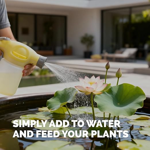 Lotus Fertilizer – Fish Safe Liquid Plant Food for Bigger Lotus Blooms & Stronger Roots 8 oz