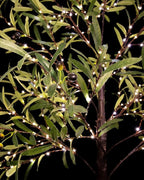 TYBEEU 6ft Lighted Olive Tree with 300 Warm White LED Lights, Dimmable, Ideal for Indoor & Outdoor Holiday Decor, Home, Garden, Wedding & Party