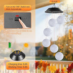 Birthday Gifts for Women Grandma Wife Sister, Winzwon Solar Lights Outdoor Wind Chimes for Outside Garden Yard Patio Porch Decor Hanging Ball Decorations, Christmas Mothers Day Mom Gift for Her