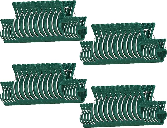 Yinghezu 80 Pcs Plant Support Clips,Flower and Vine,Garden Tomato Plant Support Clips for Supporting Stems,Vines Grow Upright Climbing,Tool for Straightening,Tomato Cage,Trellis. 2 Sizes in one Pack