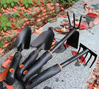 4PCS Mini Garden Tools Sets Durable Gardening Hand Tool Ergonomic & Rust Resistant for Women Kid Men Gardener