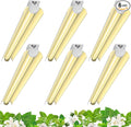 Barrina 3FT T8 Grow Light, 180W(6 x 30W), 1000W Equivalent, Full Spectrum, Plant Light, Growing Lamp Fixture, LED Grow Light Strips, for Indoor Plant, Greenhouse, Linkable Design, Yellow, 6-Pack