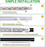 Four Strip Growing Lamp for Indoor Plants, Red & Blue & Yellow Full Spectrum LED Grow Light Strips with Auto ON/Off 3/9/12H Timer,10 Dimmable Levels for Green House Succulent (13 in)