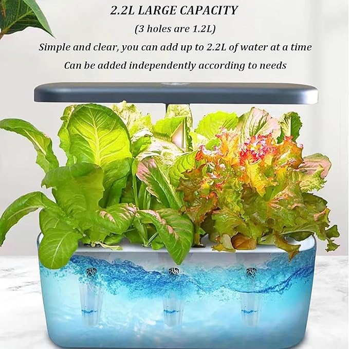 FLTRGO Indoor Hydroponic System,Aeroponics Growing Kit,Indoor Hydroponics Growing System,for Herbs, Fruits and Vegetables,with Hydrating Pump, Adapter, Net Pots.