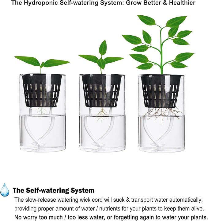 ORIMERC 2 inch Net Pots for Hydroponic Tower, 50 Pack Mesh Net Cups Come with Self Watering Wicking Rope&Plant Labels, for Hydroponic Garden Plants Baskets Aquaponics Vegetable Growing Indoor BPA Free