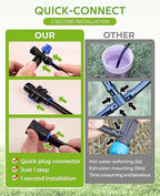 HIRALIY 100FT Automatic Drip Irrigation Kits with Garden Timer, Garden Watering System for Patio Lawn, Quick Connector Design Irrigation System Kit with Easy Programmable Water Timer