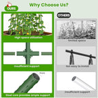 Cucumber Trellis for Raised Bed, U-Shape Garden Trellis for Climbing Plants Outdoor, Metal Arch Vegetables Trellis, Plant Support for Grape Vine Beans Squash Peas Flower