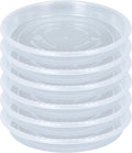 OVZILKI Plant Saucer 6 Pack of 4 6 8 10 12 14 16 inch, Clear Plastic Flower Plant Pot Saucer, Heavy Duty Plant Drip Trays Saucers for Indoor, Plant Water Tray for Planters (4", Clear)