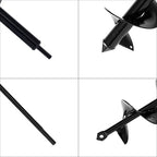 VASGOR Set of 5 Auger Drill Bit for Planting (1.6x16", 2x16", 2.6x16", 3x16", 3.5x16") - Easy Planter Garden Auger - Bulb & Bedding Plant Augers - Post Hole Digger for 3/8” Hex Drive Drill