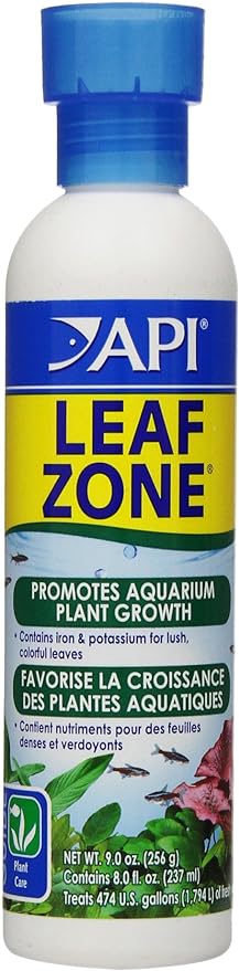 API LEAF ZONE Freshwater Aquarium Plant Fertilizer 8-Ounce Bottle