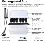 SOLIGT 144 Cell Self Watering Seed Starter Trays with 2 Grow Lights, 6 Seed Starter Kit with Humidity Domes, Full Spectrum Seedling Light with 8/12/18H Timer for Seed Starting, Seedling Growing