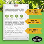 Cherokee Green Tomato Seeds for Planting – Heirloom Green Tomato Variety with Rich Sweet Flavor – Large Non-GMO Beefsteak Tomatoes for Slicing and Salads – Survival Garden Seeds (1 Pack)
