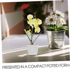 Faux Orchid Flowers for Home Real Touch Artificial Orchid Plants in Pot Low Maintenance Centerpiece for Office and Living Room Elegant Table Arrangement