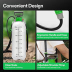 VIVOSUN 2.1 Gal/8L Pump Sprayer, Garden Water Sprayer for Plants, Weeds & Lawn Care, with 3 Nozzles, 50'' Long Hose & Pressure Relief Valve