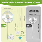 13oz Up to 2 Weeks Large Plant Watering Globes - Self Watering Bulbs and Planter Insert for Indoor & Outdoor Plants, Glass Water Globes Automatic While Away (4 Pack)