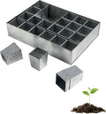 Kings County Tools Seed Starter Tray - Galvanized Steel Metal Seedling Tray with 24 Plant Starter Pots for Planting Seeds - Germination Kit for Sprouting, Greenhouse Accessories and Gardening Gifts