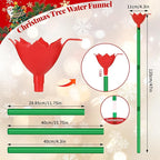 4 Pack 48 Inch Clear Christmas Tree Watering Funnel with Long Plastic Tube Watering System for Large Indoor Outdoor Xmas Tree Prevents Fire