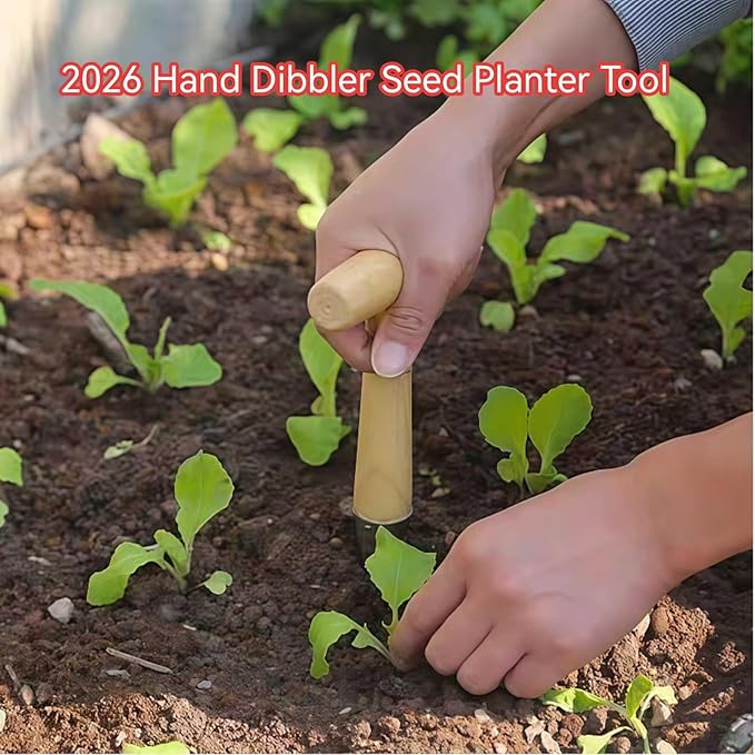 Plant Hole Digger for Planting - Handheld Seed Dispenser Tool, Seed Dibber Gardening Tool, Handheld Digger Garden Seeds Planting Tools for Plantings Tulip Daffodil Saffron Vegetable Seeds (1pcs)