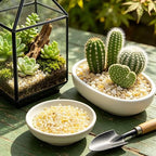 1/8 Inch Aquarium Gravel, Cream Beige Small Pebbles for Fish Tank, Succulents, Indoor Plants, Terrarium, Vase Filler, Natural Mini River Rocks for Drainage and Top Dressing, 3LB