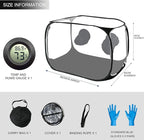 Portable Still Air Box Mycology with Pop Up Mushroom Growing Kit - Ideal for Mushroom Cultivation in Office and Mycology Enthusiasts (Black)