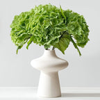 ZYTUYO 3 PCS Dark Green Hydrangea Real Touch Artificial Flowers 21'' Latex Large Hydrangea with Long Stems for Wedding Table Centerpieces Indoor Kitchen Spring Home Decor Outdoor Porch