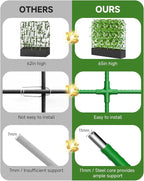 Cucumber Trellis with Grow Bag for Raised Bed, A-Shape Garden Trellis for Climbing Plants Outdoor, Metal Plant Trellis with Garden Netting for Flower Vegetables, Pea, Grape (67x17.7‌x65‌in)