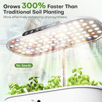 Ahopegarden Hydroponics Growing System with 12 Pods, Indoor Garden Kit with LED Grow Light & LCD Temp Humidity Display, Smart Quiet Pump Planter for Herbs, Lettuce, Vegetables, Kitchen Garden Use