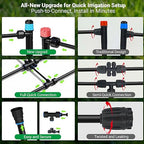 Drip Irrigation System for Garden, 2026 Upgraded Automatic Plant Watering Kit with Quick Connect PE Tubing, 30 Water-Saving Adjustable Drip Emitters for Yard, Lawn, Raised Bed & Greenhouse (100FT)