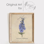 July Birth Flower Art Print - 11x14 (Unframed) | Capturing the Splendor of the July Birth Flower | Decor Accent for Birthdays and Special Occasions | Living Room Decor | Modern Home Decor