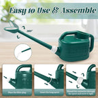 1 Gallon Watering Can, Garden Watering Can Outdoor, Plant Water Can with Removable Long Spout and Stainless Steel Sprinkler Head, Plastic Indoor Watering Cans for Gardening Flower Plants