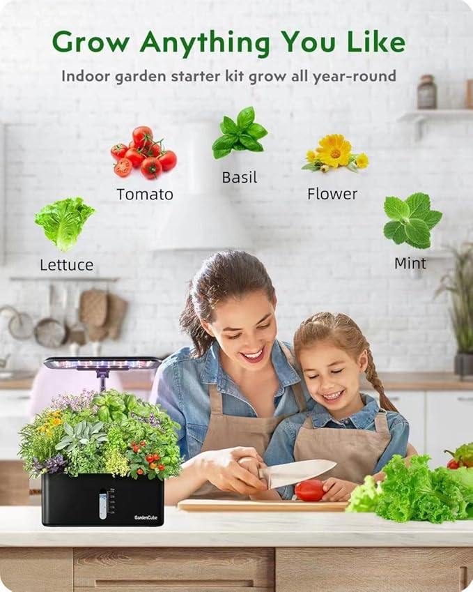GARDENCUBE 160pcs Hydroponic Pods Kit Grow Anything Kit with 40 Grow Sponges, 40 Grow Baskets, 40 Grow Domes, 40 Pod Labels - Compatible with Hydroponics Supplies from All Brands