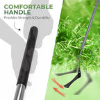 Walensee 48-Inch Long Handle Grass Whip, Scythe with Double-Edged Serrated Steel Blade, Soft Rubber Grip, Cut Tall Grass and Overgrown Weeds in The Yard, Fields, and Ditches, Black, 1 Pack