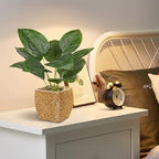 Briful Fake Plants Potted Fern Artificial Plants Indoor Realistic Greenery Faux Plants in Square Plastic Rattan Baskets for Home Decor Farmhouse Office Weddings