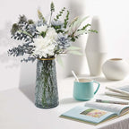 Leftover Fake Flowers in Vase,Faux Flowers in Vase,Table Centerpieces for Dining Room,Flower Centerpieces for Tables,Artificial Flowers,Kitchen Decor,Coffee Table Decor