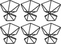uxcell 6Pcs Air Plant Holder, Makeup Sponge Drying Holder Rack, Tabletop Air Fern Display Stand, Makeup Beauty Egg Dry Stand for Dressing Table Home Decoration, Black (56x56x42mm)