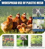 Mesh Tree Guard Trunk Protectors, Plastic Fence Rolling Flower Net Poultry Garden Fence Chicken Fence Protection for Floral Arrangements, Poultry, Animal Barrier, Gardening (White, 19.6 * 1.3 FT)