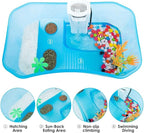 Turtle Tank with Multi-Function Areas, Easy Assembly, Ideal for Small Turtles & Reptiles, Includes Plastic Tree & Fishing Net