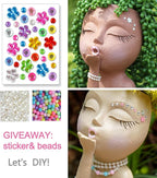 Cute Plant Pot Head Planter,Face Planters Pots Head,Succulent Pots,Unique Planters,Decorative Pots for Plants Indoor,Funny Plant Pots,Face Vase (Khaki)