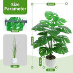 28“ Fake Plant Artificial Monstera for Room Decor, Faux Potted Plants Indoor for Home Living Bedroom Aesthetic Farmhouse Dorm Office Classroom and Outdoor Garden Porch Balcony Decor