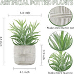 Der Rose 2 Pack Fake Succulents Plants Artificial Succulents in Pots for Room Home Bathroom Bedroom Office Boho Decor