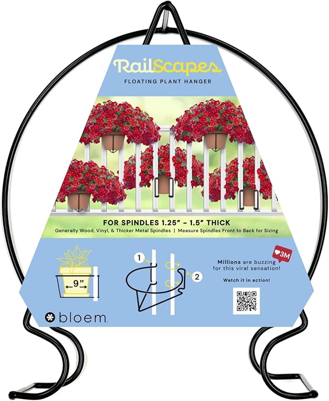 Railscapes Floating Railing Plant Clip for 1.25” - 1.5” Thick Spindles